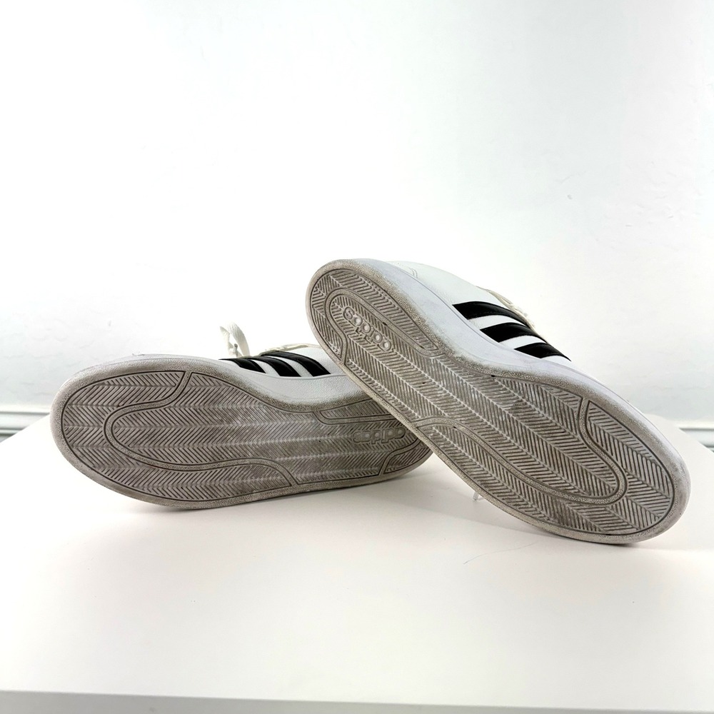 Adidas‎ Cloudfoam Advantage Women's White Black Stripes Sneakers Size 9.5 - Picture 14 of 16